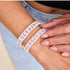 Rainbow White | Mermaid Glass | White Linen Wrap Bracelet